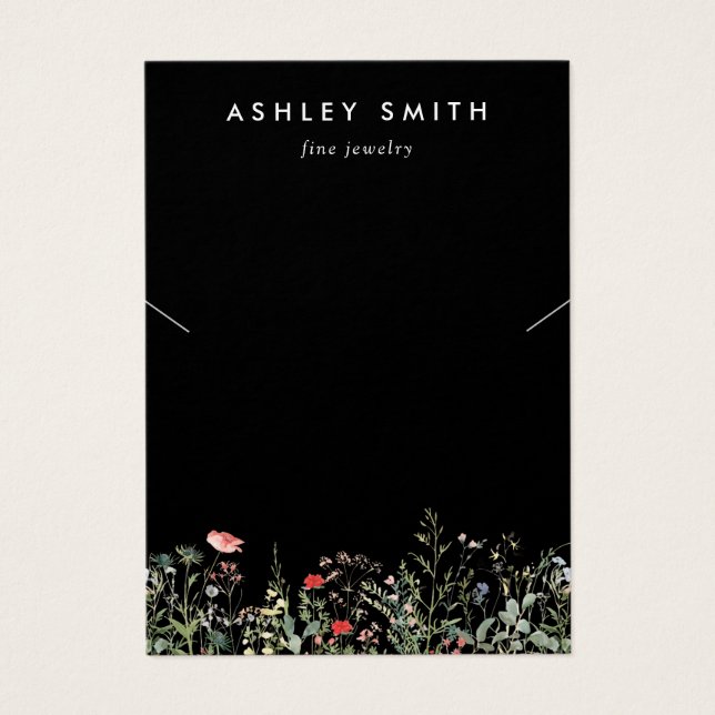 Carte d'affichage du collier de prés Fleur sauvage (Devant)