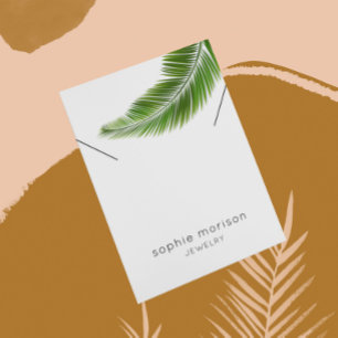 Carte d'affichage du collier ・ Feuille de palme tr