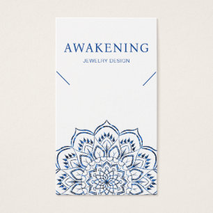 Carte d'affichage du collier ・ Metallic bleu Manda