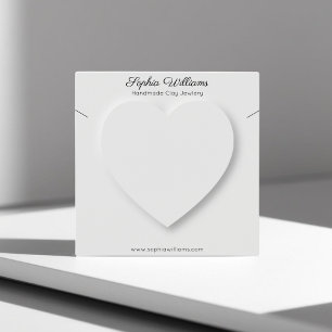 Carte d'affichage du collier minimaliste coeur 3D