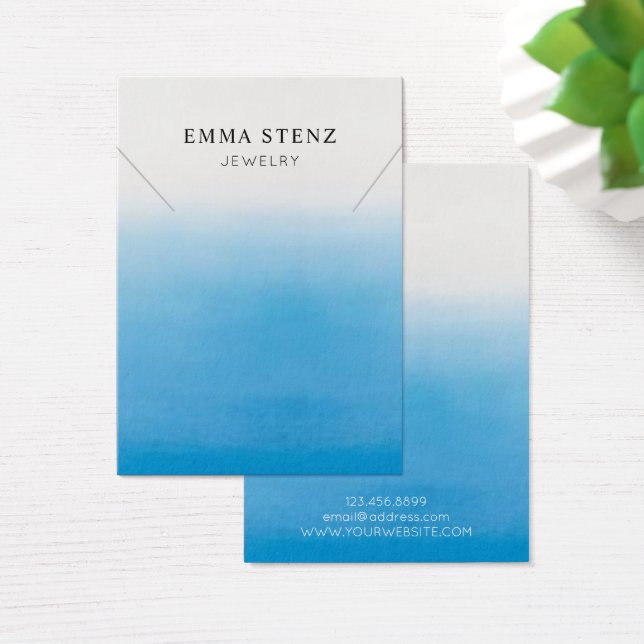 Carte d'affichage du collier ・ Pastel Blue Ombre (Bureau)
