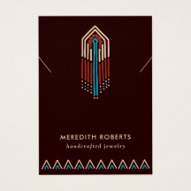 Carte d'affichage du collier tribal turquoise Terr