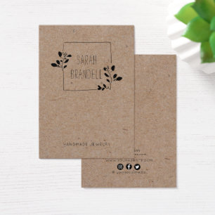 Carte d'affichage du logo ・ Cadre floral esquissé
