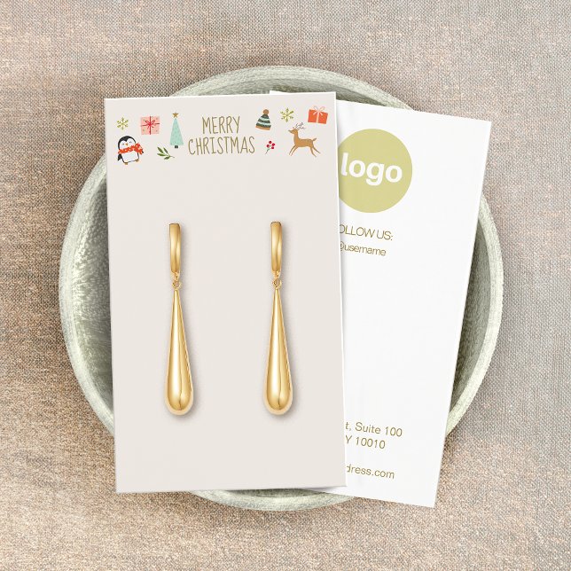 Carte d'affichage du logo d'apprentissage de Noël (Créateur téléchargé)