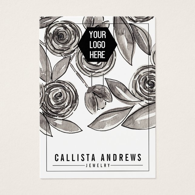 Carte d'affichage du logo du Porte - clé Floral no (Devant)