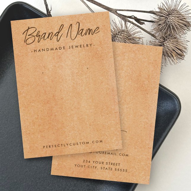 Carte d'affichage du logo du script en terre cuite (Créateur téléchargé)