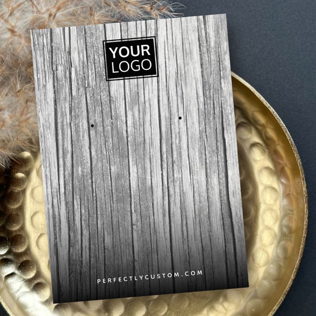 Carte d'affichage du logo personnalisé Grey driftw (Créateur téléchargé)