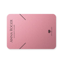 Carte d'affichage du logo rose rose