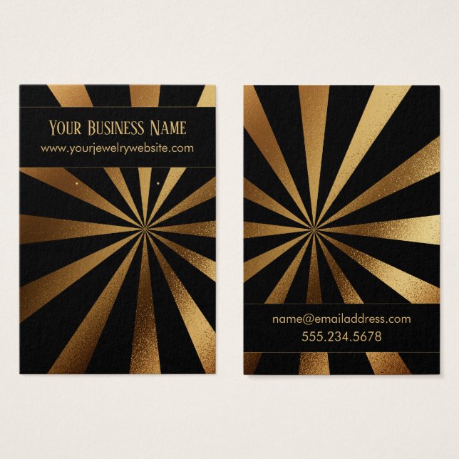 Carte d'affichage du support d'oreille noir Gold S (Devant & derrière)