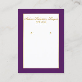 Carte d'affichage Earring Gold et Purple