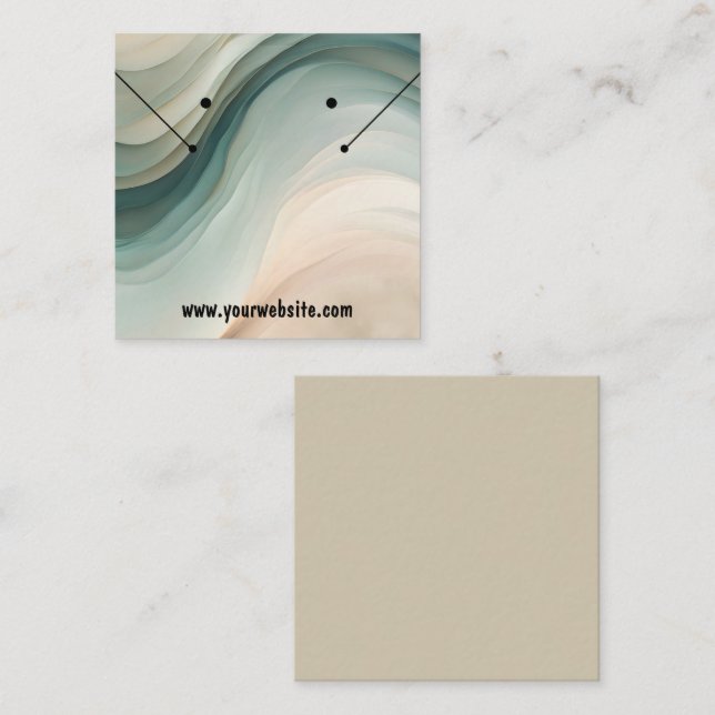 Carte d'affichage Earth Tones Waves oreilles (Devant / Derrière)