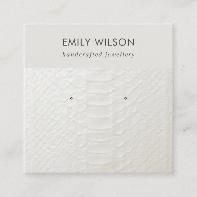 CARTE D'AFFICHAGE EN CUIR BLANC TEXTURE ÉTUDIANT (Devant)