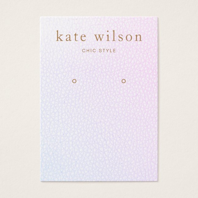 Carte d'affichage en cuir rose Ombre Lavender (Devant)