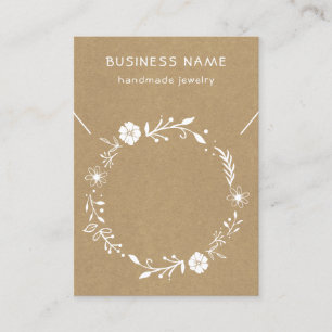 Carte d'affichage en Kraft Rustic Floral Wreath
