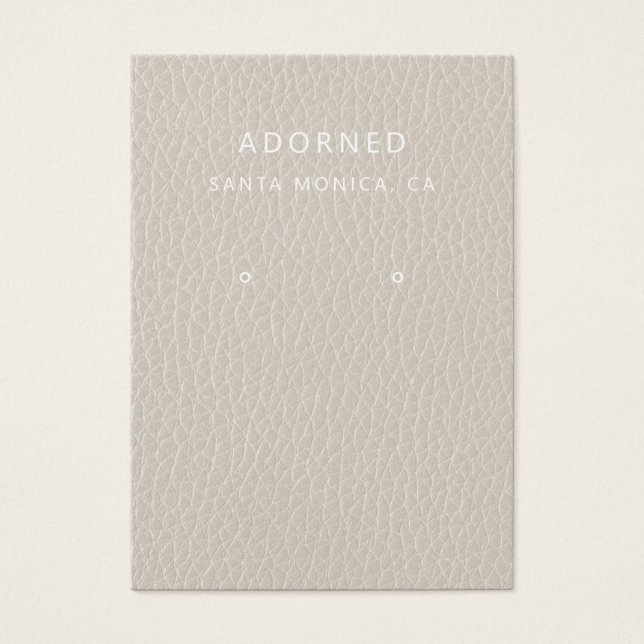 Carte d'affichage Faux Leather Chic Earring (Devant)