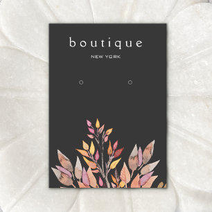 Carte d'affichage Feuille en terre noire