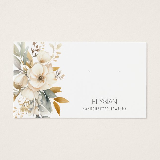 Carte d'affichage Fleur sauvage d'aquarelle à orei (Devant)