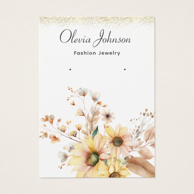 Carte d'affichage fleur sauvage de tournesol moder (Devant)