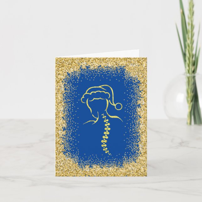 Carte d'affichage Golden Sparkel Spinal Père Noël (Devant)
