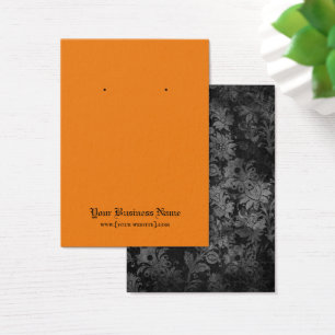 Carte d'affichage gothique Halloween noir orange o