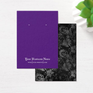 Carte d'affichage gothique Halloween noir violet o