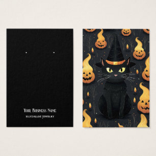 Carte d'affichage Halloween Cat Earring
