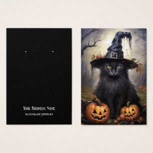 Carte d'affichage Halloween Cat Earring
