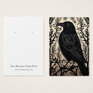 Carte d'affichage Halloween Crow Raven