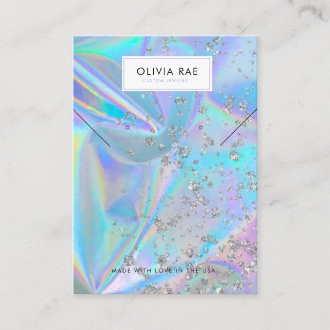 Carte d'affichage Holographique de luxe tendance b (Devant)