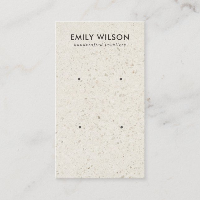 CARTE D'AFFICHAGE HORS BLANC TERRAZZO 2 STUD EARRI (Devant)