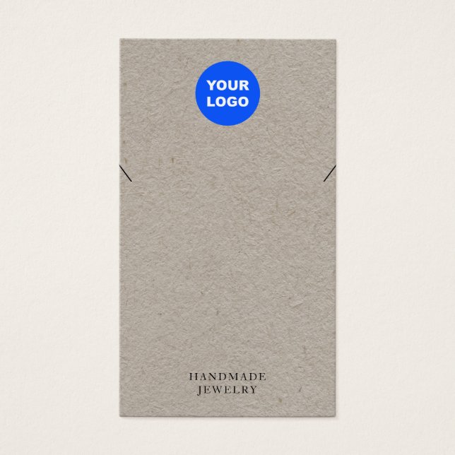 Carte d'affichage Kraft Ajouter un logo Collier (Devant)