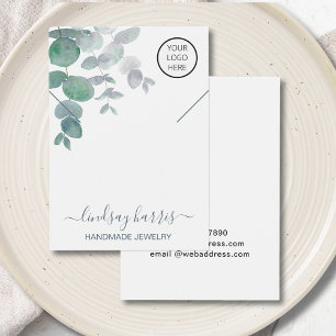 Carte d'affichage Logo Watercolor Eucalyptus Colli