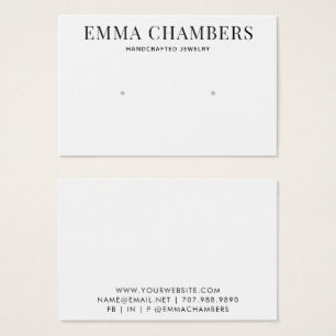 Carte d'affichage minimaliste moderne noir blanc o
