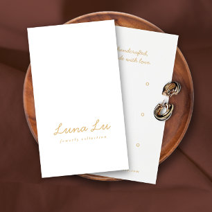 Carte d'affichage minimaliste pour bijoux à oreill