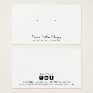 Carte d'affichage minimaliste pour l'oreille de sc