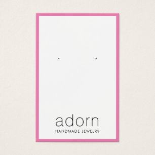 Carte d'affichage moderne à bordure rose chaud
