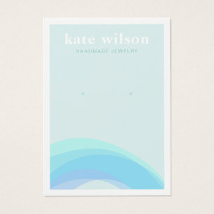 Carte d'affichage moderne Aqua Blue Waves