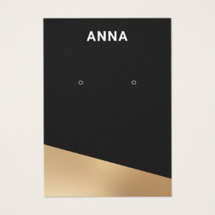 Carte d'affichage moderne Black Gold Jewelry