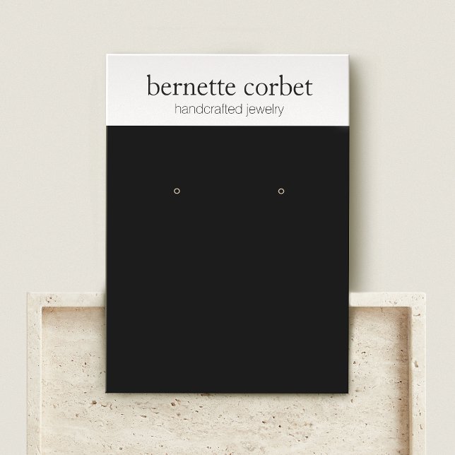 Carte d'affichage moderne Black Jewelry Designer (Créateur téléchargé)