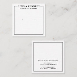 Carte d'affichage moderne blanche et noire