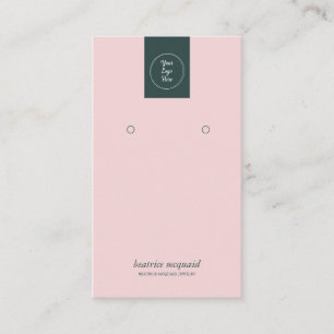 Carte d'affichage moderne Blush Pink Blue Earing