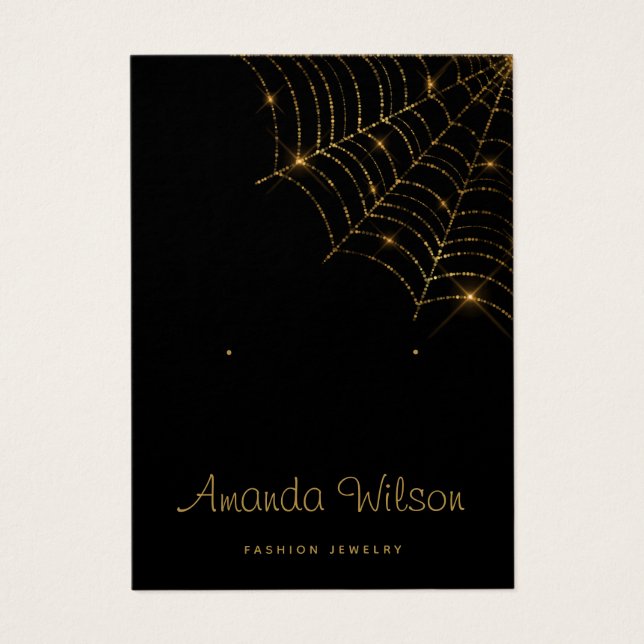 Carte d'affichage moderne chic Black and Gold (Devant)