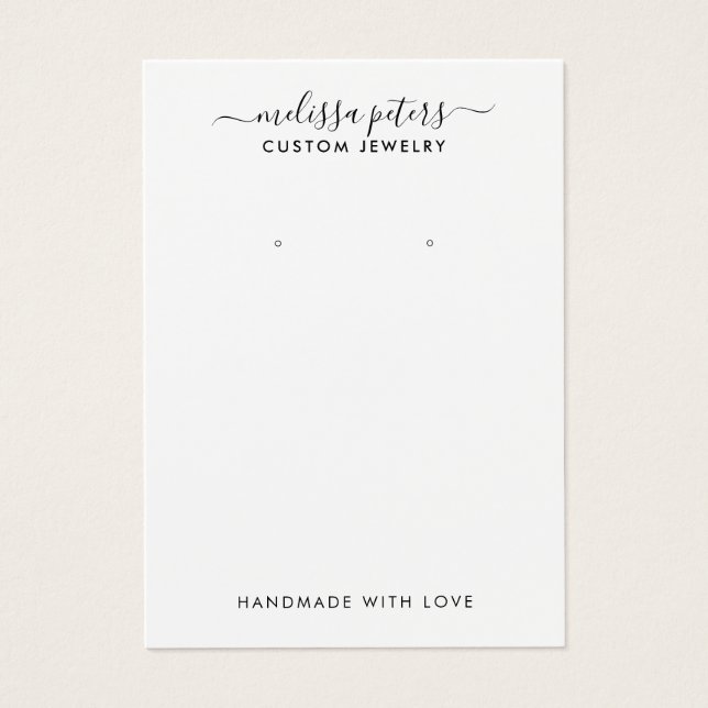 Carte d'affichage moderne de bijoux de script (Devant)