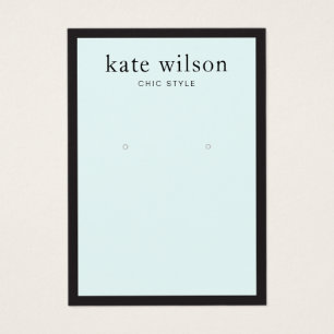 Carte d'affichage moderne en bleu clair