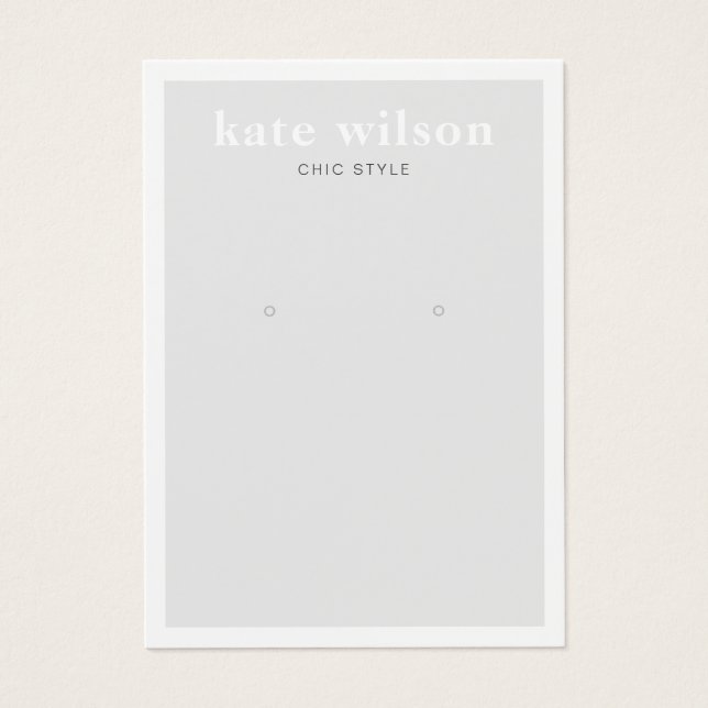 Carte d'affichage moderne gris clair (Devant)