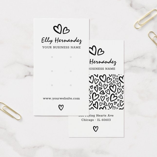 Carte d'affichage moderne Script Heart oreille bij (Bureau)