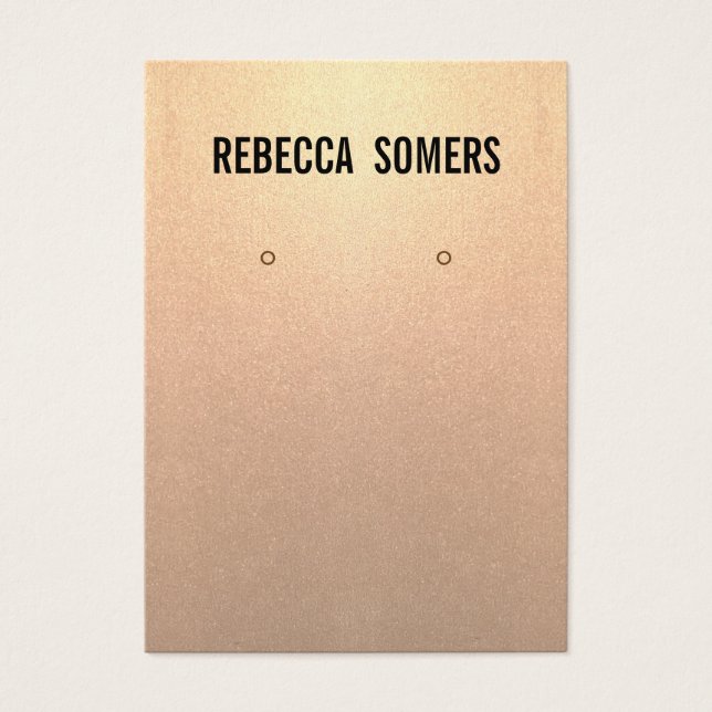 Carte d'affichage moderne Subtle Rose Gold (Devant)