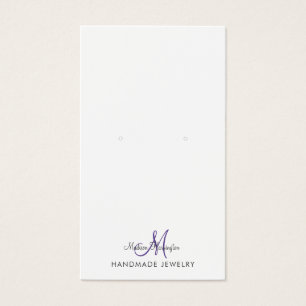 Carte d'affichage Monogram Black Violet Violet