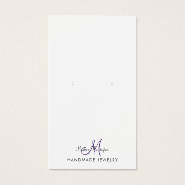 Carte d'affichage Monogram Black Violet Violet (Devant)
