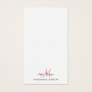 Carte d'affichage Monogramme rose chaud